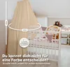 Handgefertigter Musselin Betthimmel aus 100% Baumwolle für Produktbild-Vorschau 5