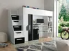 Hochbett Etagenbett mit Schreibtisch Schrank Regal und Produktbild-Vorschau 1