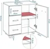EUGAD Waschbeckenunterschrank, Badezimmerschrank, mit 3 Produktbild-Vorschau 3