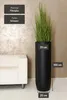 VIVANNO Vase de sol en fibre de verre SOLERIO Rond, noir Voir les images du produit 4