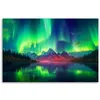Leinwandbild Grüne Himmel-Landschaft 90x60 Feeby Violett Produktbild-Vorschau 3