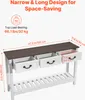 Vevor Stolik Konsolowy Wąski 120 Cm Rustykalny Z Szufladami Podgląd zdjęcia produktu 3