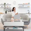 Relaxdays Aufklappbarer Couchtisch Weiss-Schwarz Produktbild-Vorschau 5