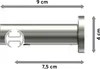 Interdeco Innenlaufstange / Gardinenstange mit Innenlauf Produktbild-Vorschau 2
