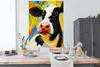 MuchoWow® Poster Gemälde - Ölfarbe - Kuh - Tiere 120x160 cm Produktbild-Vorschau 3