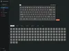 A screenshot of the Keychron software interface, showing keyboard layouts and customization options. Produktbild-Vorschau
