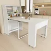 A white convertible dining table with shelves in a modern kitchen. Náhled obrázku produktu