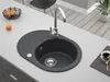 Granitspüle - Spülbecken - Küchenspüle - 58 x 42 cm - Black Produktbild-Vorschau 6