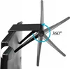A black shelf attached to the top of a screen, with a circular arrow indicating 360-degree rotation. Produktbild-Vorschau
