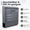 BITUXX Briefkasten mit Zeitungsrolle Eckig und Fenster Produktbild-Vorschau 2