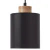 BRILLIANT Vonnie Pendelleuchte 4flg schwarz/holzfarbend Produktbild-Vorschau 3