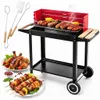 Nowoczesny Grill Ogrodowy Węglowy Na Kółkach Z Pokrywą Podgląd zdjęcia produktu 1