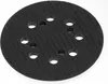 A black circular sanding pad with multiple holes is shown against a white background. Produktbild-Vorschau