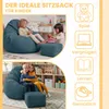 Dreamroots Bean Bag 70x70x70 cm per bambini con schienale e Anteprima dell’immagine prodotto 5