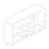 Credenza 'Vågå' con vani a giorno 110x30x70 cm Bianco Anteprima dell’immagine prodotto 4