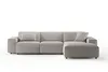 KAWOLA Sofa RANI Ecksofa Cord steingrau Recamiere rechts Produktbild-Vorschau 2