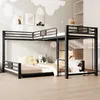 Letto a castello in metallo, dimensioni 90x200 cm sopra e Anteprima dell’immagine prodotto 1