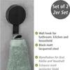 Static-Loc® Plus Wandhaken Pavia Schwarz 2er Set Produktbild-Vorschau 3