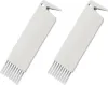 Two white cleaning tools with bristles at one end and a pointed edge at the other, placed on a white background. Produktbild-Vorschau