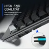 Close-up of a high-end keyboard with text overlay highlighting its quality. Anteprima dell’immagine prodotto