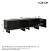 MODFU TV-Schrank Schwarz,Lowboard mit Struktur, modernes Produktbild-Vorschau 7