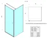 Aqualine PILOT Eck-Duschabtrennung, 900x900 mm, Brick Glas Produktbild-Vorschau 6
