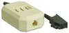 TAE-Verlängerung F-Stecker auf Dose NFN (beige, 20 cm) Produktbild-Vorschau 1