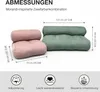 Bodensofa 120 cm Grün Chenille-Gewebe, dichte Polsterung, Produktbild-Vorschau 4