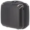A dark gray cosmetic bag is shown from a three-quarter front view against a white background. Anteprima dell’immagine prodotto