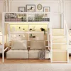 Merax Etagenbett Hochbett 140x200 mit Treppe, Kinderbett Produktbild-Vorschau 9