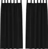 vidaXL Tende oscuranti con passanti, 2 pezzi, colore nero, Anteprima dell’immagine prodotto 1