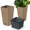 Prosperplast Blumentopf FURU SQUARE Eco Wood Kaffee 26,5 cm Produktbild-Vorschau 3