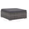 vidaXL 6 tlg. Garten Lounge Set mit Auflagen Poly Rattan Produktbild-Vorschau 9