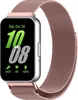 A smartwatch with a rose gold Milanese loop band is displayed against a white background. Produktbild-Vorschau