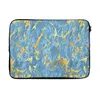 MuchoWow® Laptop Hülle 14 ZollMarmor - Gold - Blau Produktbild-Vorschau 1