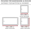 WENKO Dusch Vorhang Badewannen 180x200 cm LOVE HERZ Motiv Produktbild-Vorschau 7