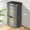 Sensor Poubelle 72 L, 4 compartiments, Gris Voir les images du produit 2