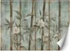 Vlies fototapete Bambussprossen mit Blumen auf Produktbild-Vorschau 1