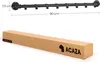 A black metal coat rack with 8 hooks is shown above a cardboard box with the brand logo. Produktbild-Vorschau