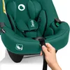 A close-up of a green baby car seat with a hand adjusting a strap. Náhľad obrázku produktu