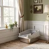 PawHut Katzentoilette Edelstahl Offene Katzenklo mit Produktbild-Vorschau 8