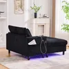 OKWISH Méridienne - 2 Places Éclairage LED Porte-Gobelets Voir les images du produit 3