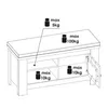 Diagram showing weight limits for a piece of furniture. Produktbild-Vorschau