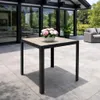DEGAMO Gartentisch Bistrotisch ROMA 70x70cm, Alu anthrazit Produktbild-Vorschau 2