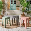 Tabouret - HOME DECO FACTORY - Empilable - Jaune Voir les images du produit 3