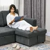 HOMCOM Schlafsofa Ecksofa mit Bettfunktion 3er Couch mit Produktbild-Vorschau 8