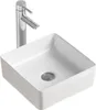 Lavabo da appoggio quadrato in Vetroceramica bianca AONI da Anteprima dell’immagine prodotto 2