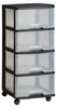 Regálek se šuplíky černý 4x20l Náhled obrázku produktu 1