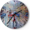 Wanduhr - Rund - Glasuhr - Acryl Stadt Regen - 30x30cm - Produktbild-Vorschau 1