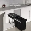 Odpadkový koš Ashlyn, třícestné třídění, 30 l, teleskopické Náhled obrázku produktu 9